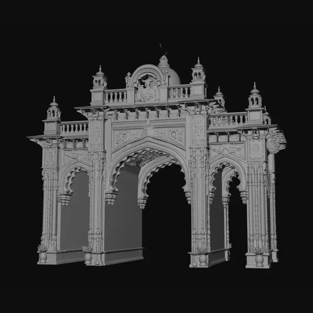 3D model for Ornate Yellow Archway