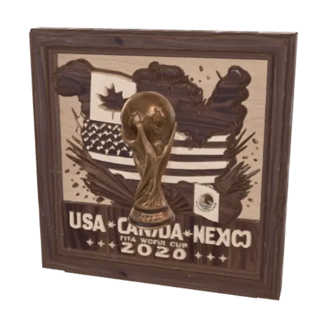 3D model for World Cup 2026 Trophy USA Canada Mexico
