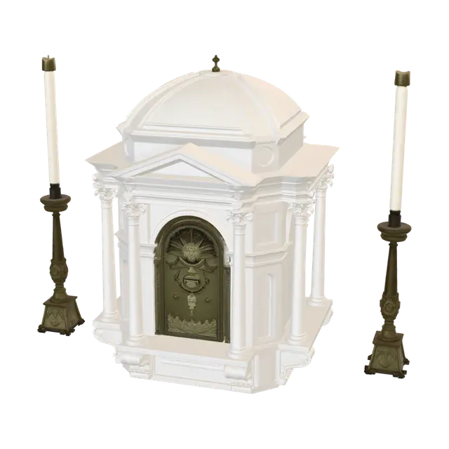 White Marble Tabernacle - Chapel 3D model, vytvořený pomocí AI