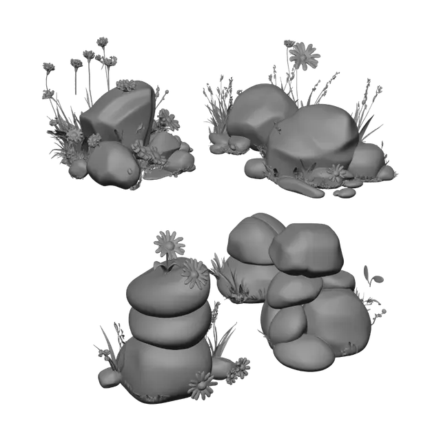 3D model for Rock Garden Blooms
