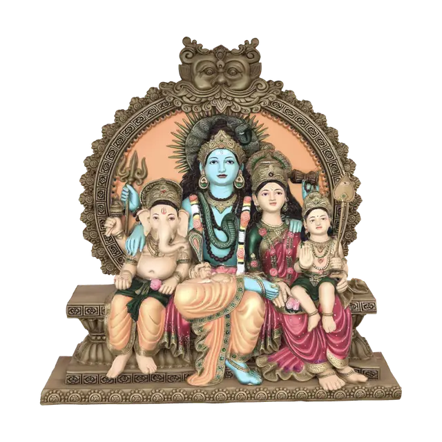 Shiva Parivar - Devotional 3D model, vytvořený pomocí AI