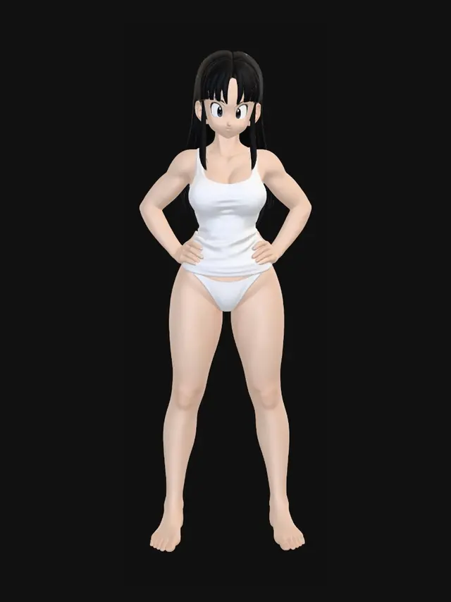 3D model for Confident in White