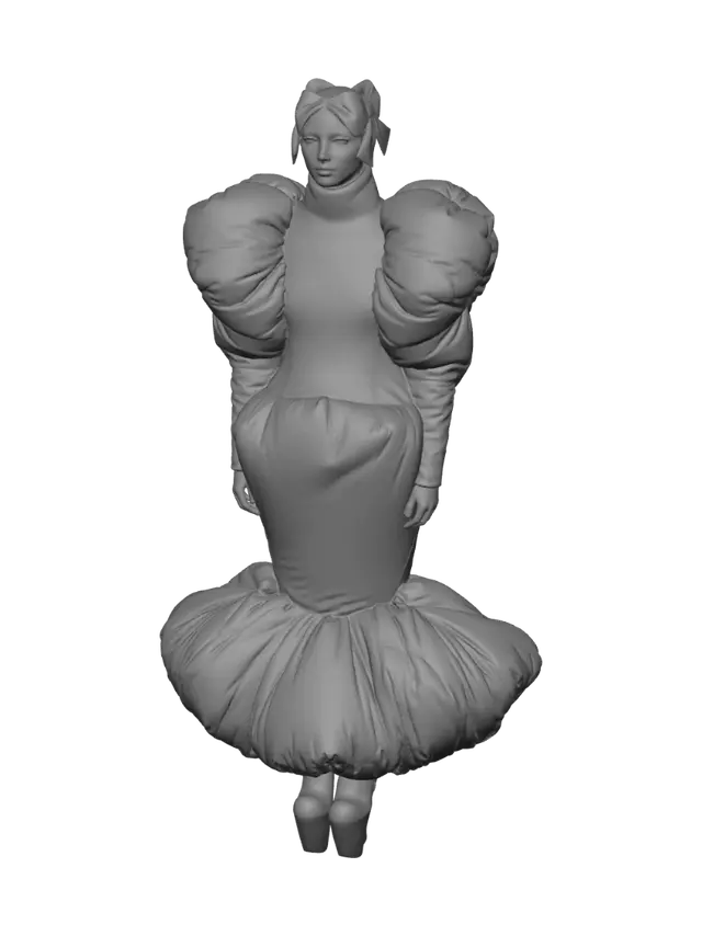3D model for Cloudburst Gown