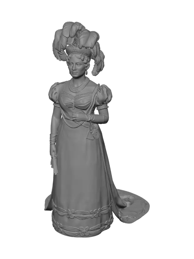 3D model for Portrait of a Lady in White Satin