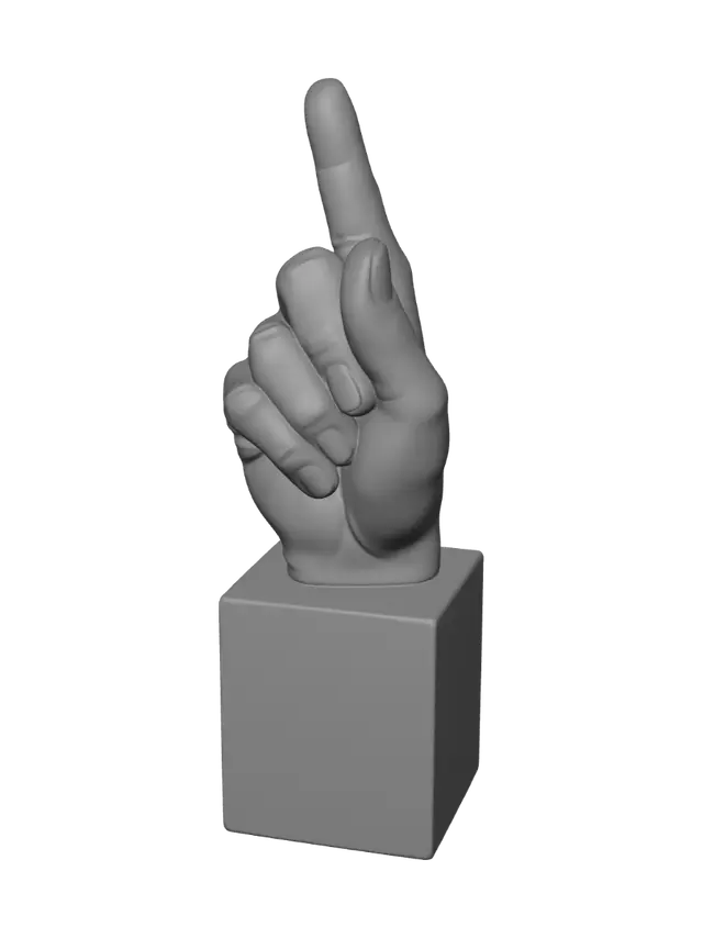 3D model for The Middle Finger