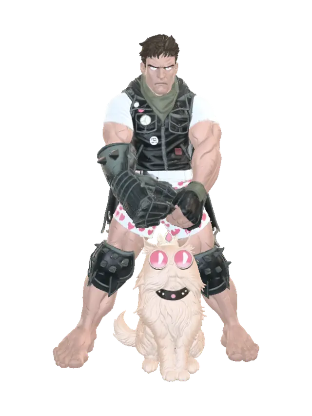 Carl and Princess Donut from Dungeon Crawler Carl - Dcc 3D-model, gegenereerd door AI