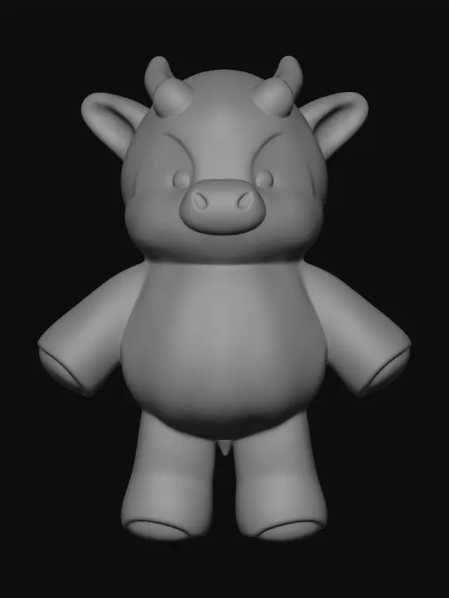 3D model for Creamy Snuggle Pig