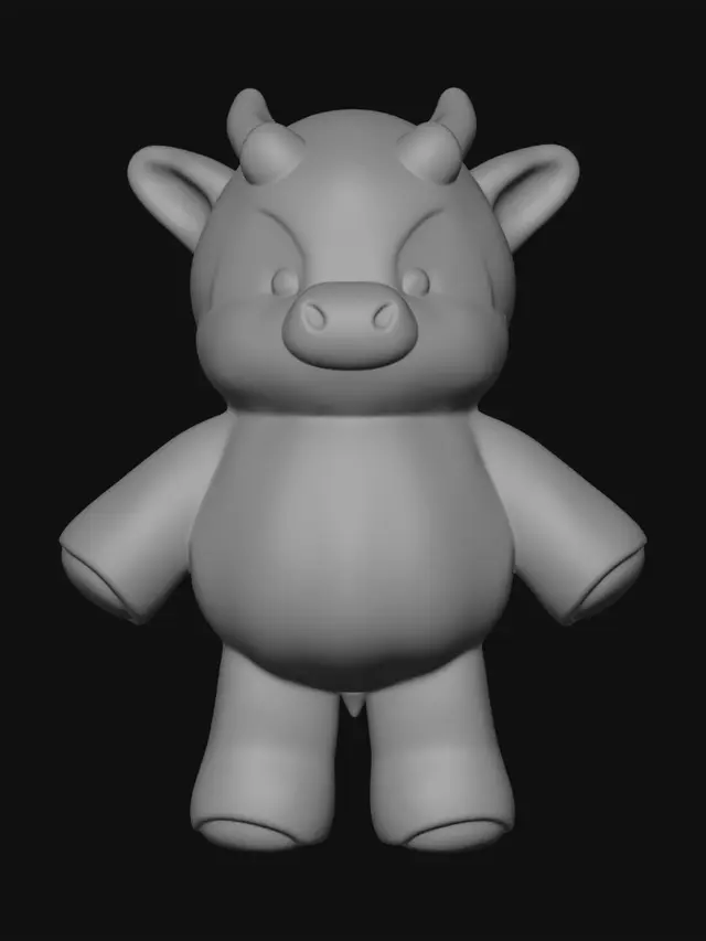 3D model for Creamy Snuggle Pig
