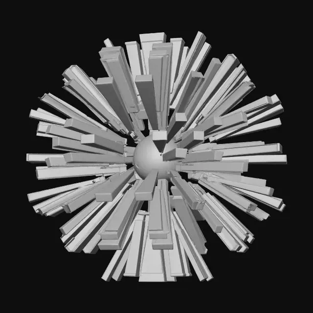 3D model for Crystal Sunburst