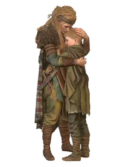 CELTIC MOTHER'S LOVE 3D model, vytvořený pomocí AI