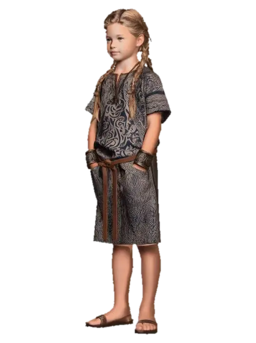Modello 3D BRAIDED WARRIOR CHILD - Myth, generato dall’IA