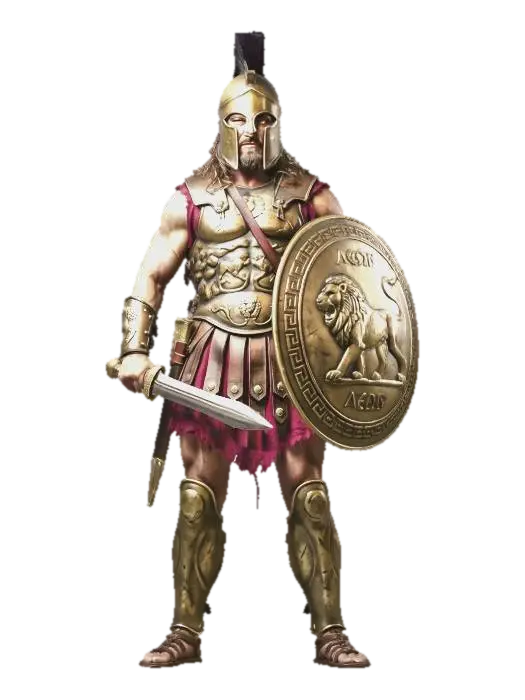 LION WARRIOR - Brave 3D model, vytvořený pomocí AI