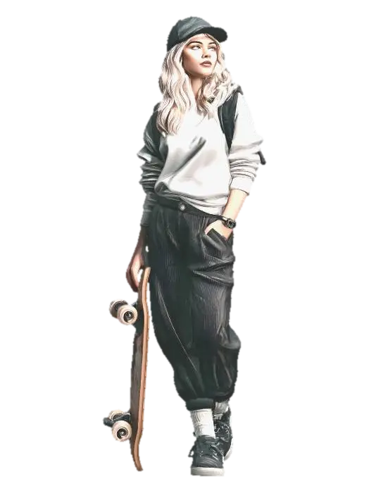 3D-модель URBAN SKATEBOARDER - Modern, сгенерированная ИИ