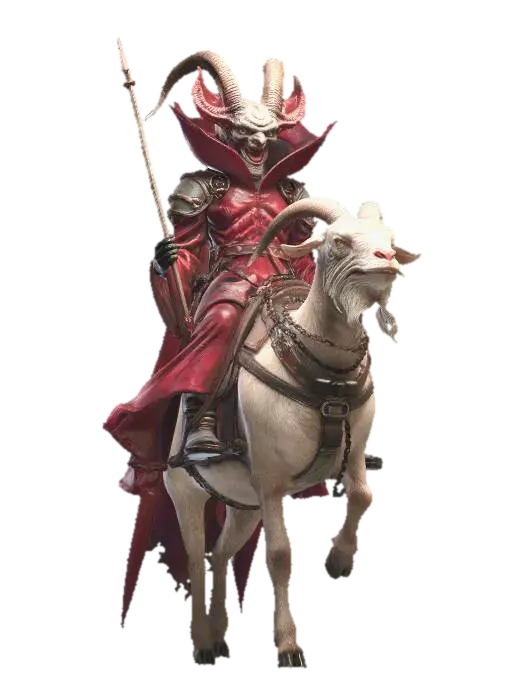 SADDLES A GOAT 3D model, vytvořený pomocí AI