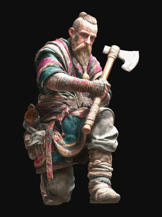 3D model for TATTOOED AXE WARRIOR