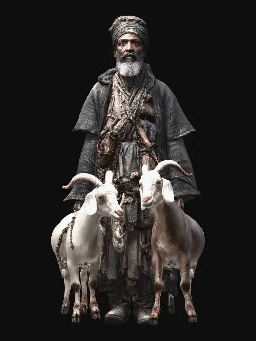 3D model for Desert Nomad and His Goats