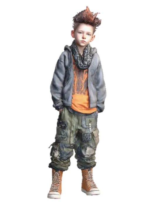 Modello 3D Mini Rebel with a Mohawk, generato dall’IA