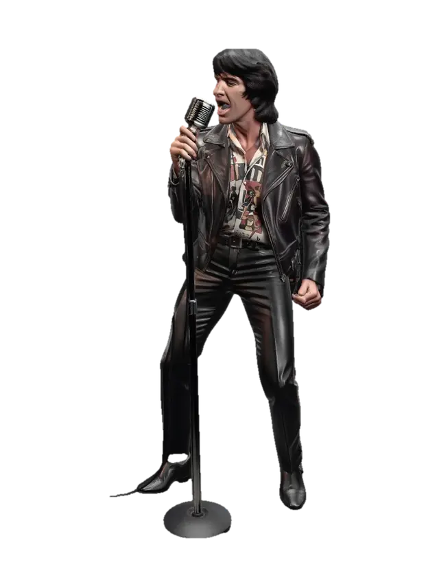 Vintage Rock Star on Stage - Microphone 3D model, vytvořený pomocí AI