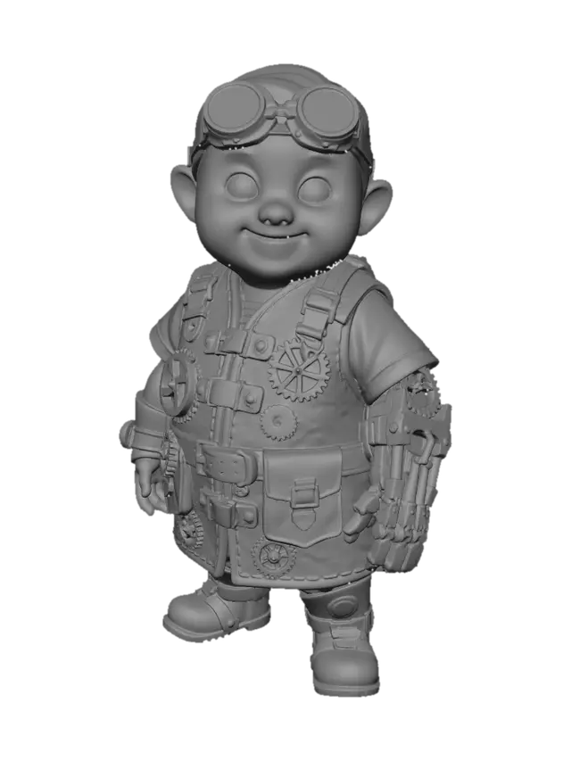 3D model for Steampunk Baby Adventurer