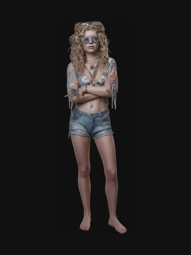 3D model for Boho Flower Child