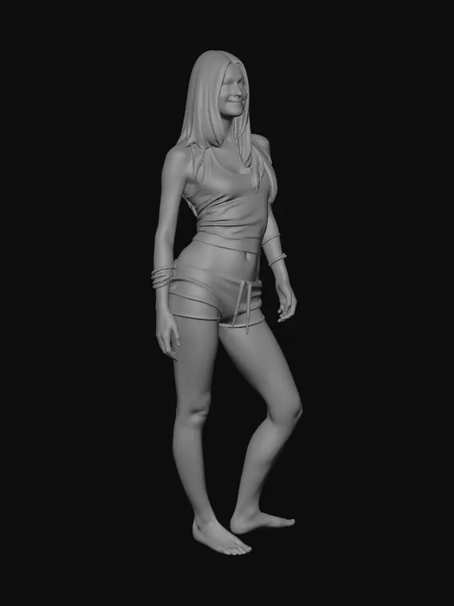 3D model for Freckled Summer Portrait