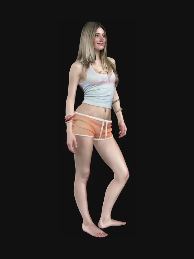 3D model for Freckled Summer Portrait