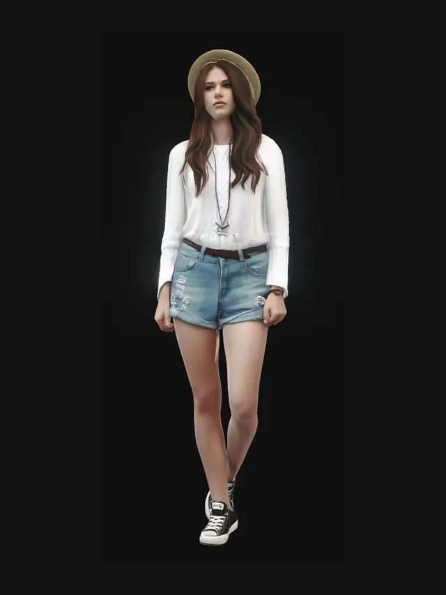3D model for Denim Daydream Street Style
