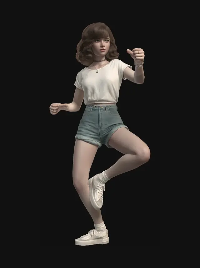 3D model for Casual Denim Chic