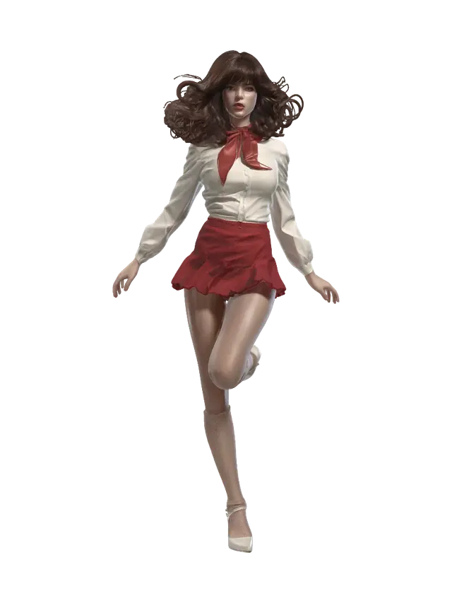 3D model for Crimson Ribbon in Motion