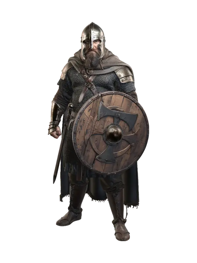 Iron Viking Warrior - Braid 3D model, AI generated