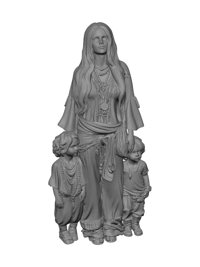 3D model for Bohemian Queen and Her Littles