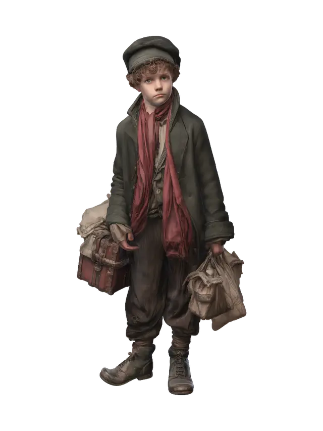 Ragged Traveller 3D model, vytvořený pomocí AI
