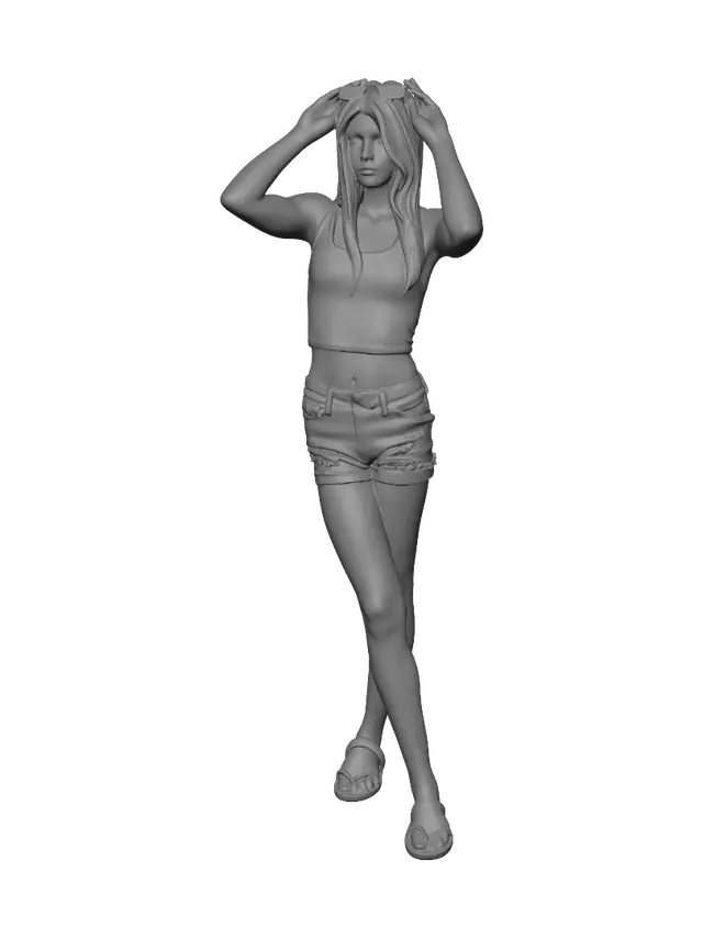 3D model for Sunlit Pink Bridge Crossing