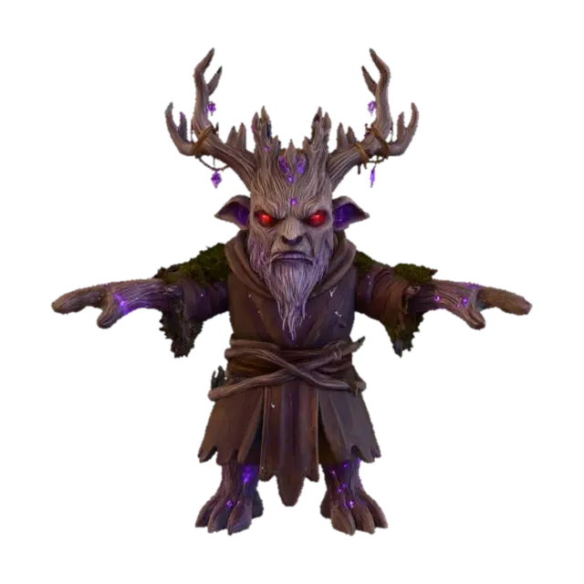 Elderwood Enchanter - Elder 3D model, vytvořený pomocí AI