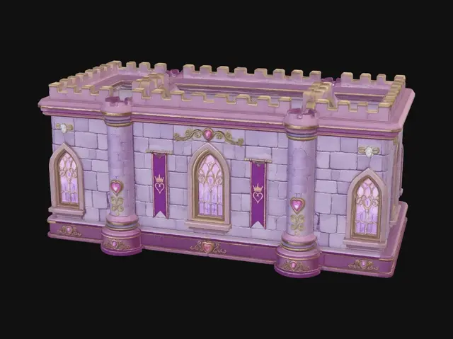 3D model for Enchanted Pink Castle Facade