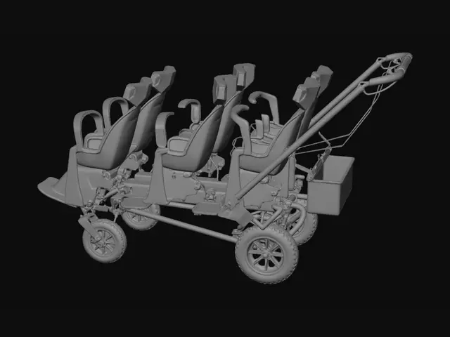 3D model for Wheeled multi-seat amusement ride vehicle