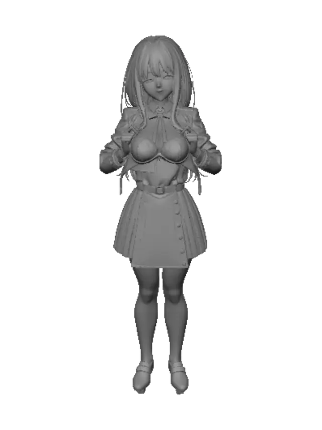 3D model for Quiet Gaze in a Navy School Uniform