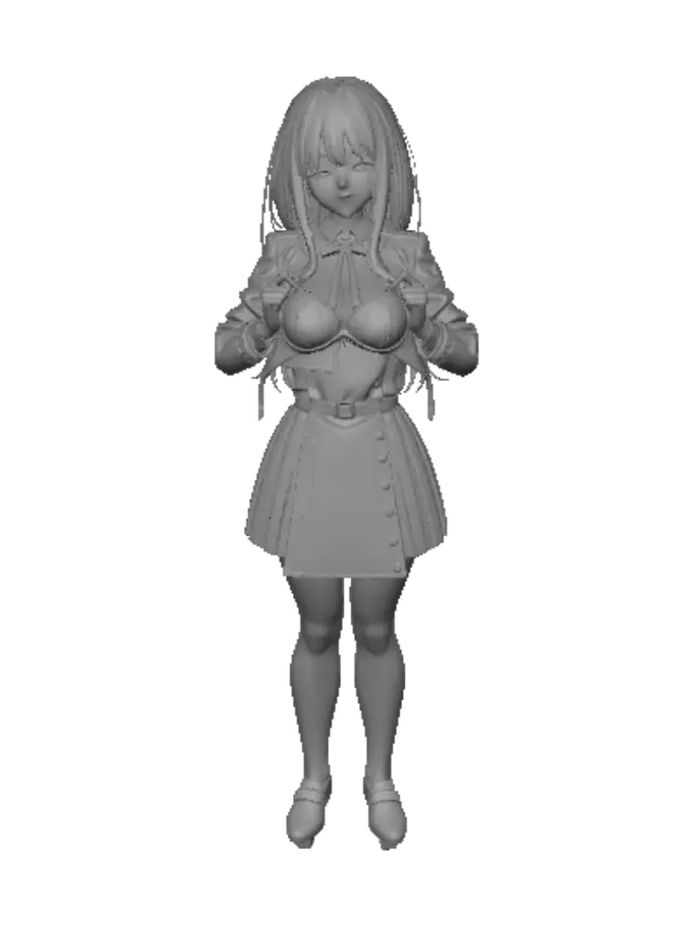 3D model for Quiet Gaze in a Navy School Uniform