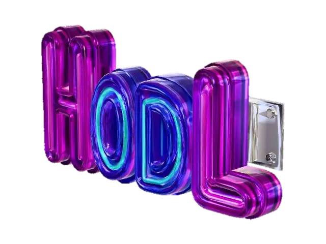 HODL Sign - Crypto 3D model, vytvořený pomocí AI