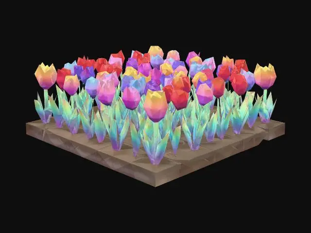 3D model for Kaleidoscope Tulip Field, #EasterEgg2026#