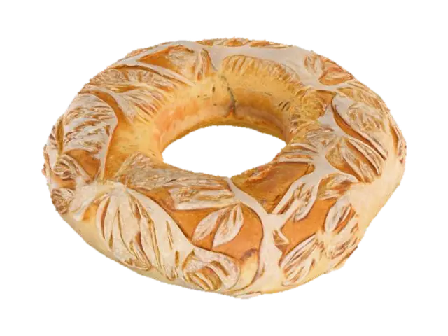 Leafy Loaf Ring, #food# - Pastry 3D model, vytvořený pomocí AI