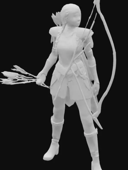 3D model for A female Saracen scout from daoc wearing scarabs vest