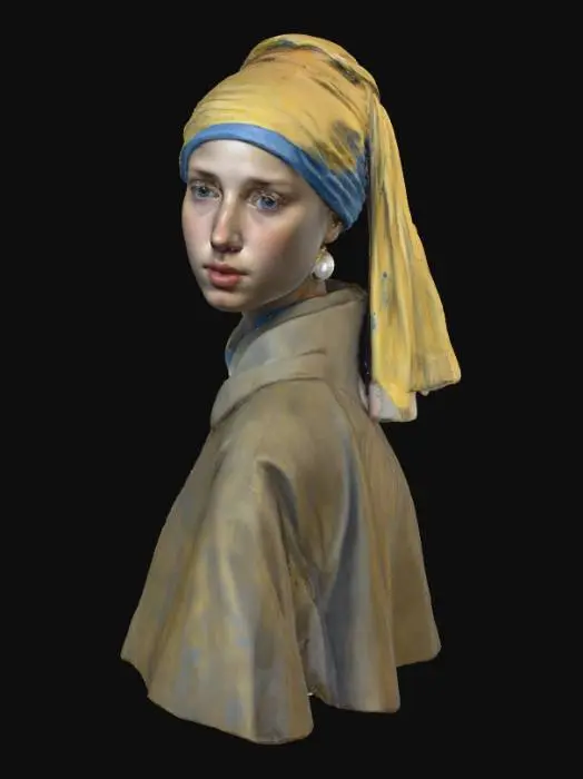 3D model for Girl with a Pearl Earring