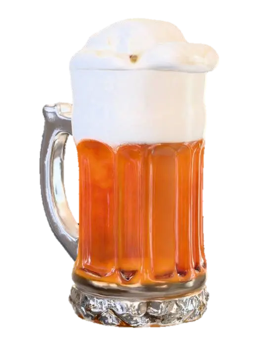 High resolution open stein with frothy ale, #food# - Brew 3D model, vytvořený pomocí AI