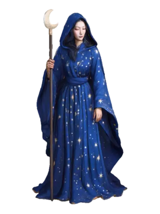 Lunar Enchantress 3D model, vytvořený pomocí AI