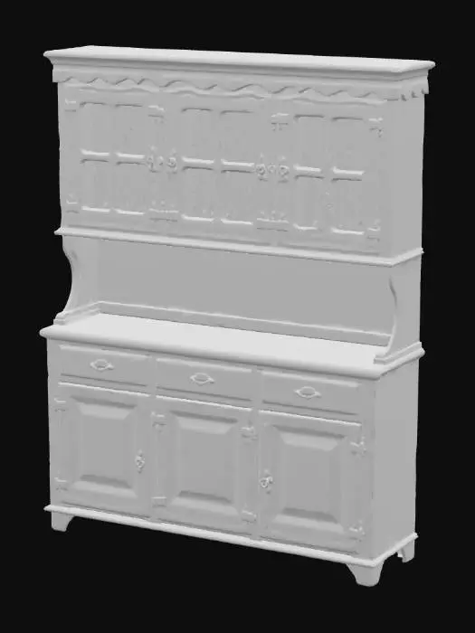 3D model for Rustic Farmhouse Cabinet