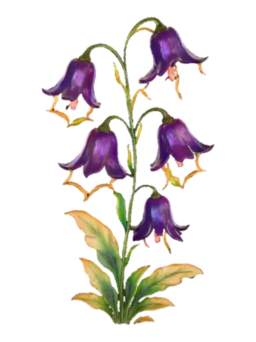 Enchanted Nightbells - Flora 3D model, vytvořený pomocí AI