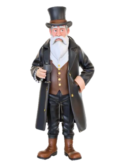 Modello 3D Ebenezer Scrooge , #Christmas2025# - Miser, generato dall’IA