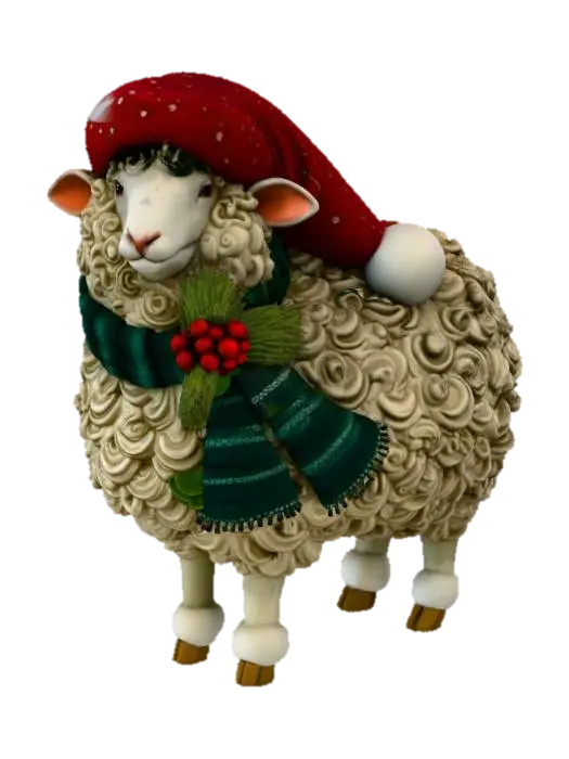 3D model for Holiday Lamb Ornament, #Christmas2025#