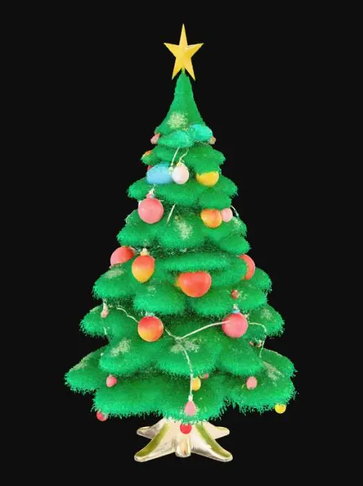 3D model for A medium poly jolly colorful Christmas tree, #Christmas2025#